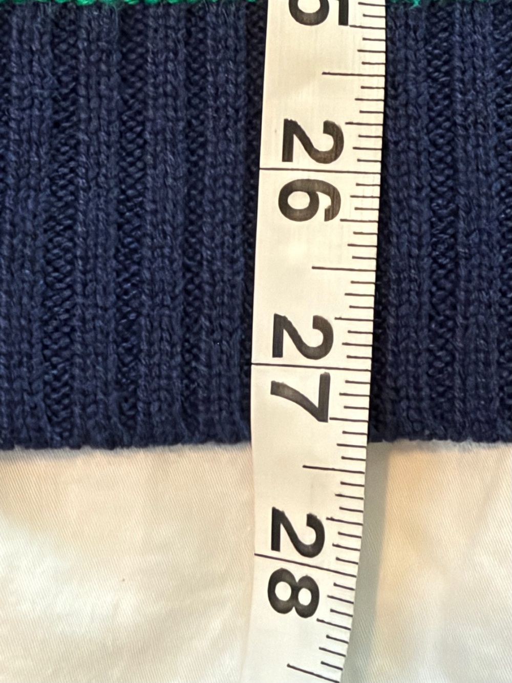 Allegra K Navy Green Striped Drop Shoulder Tunic Sweater NWT - Picture 6 of 6